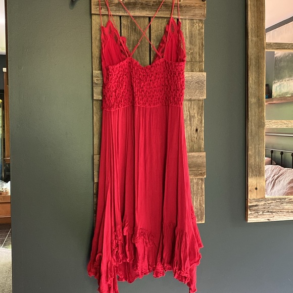 Free People Adella Red Strappy Lace Dress (NWOT) - Picture 7 of 7